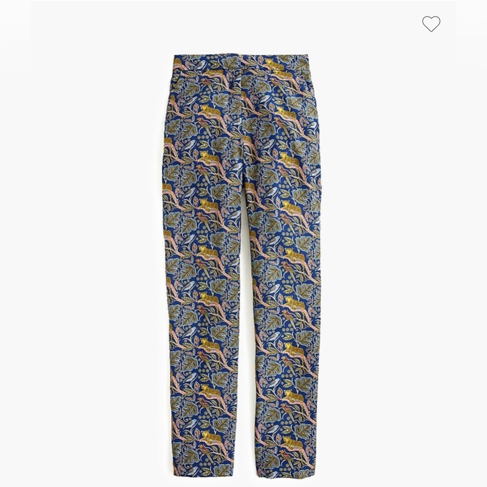 J.Crew Full Length Easy Pant in Botanical Cheetah Print Size 10
